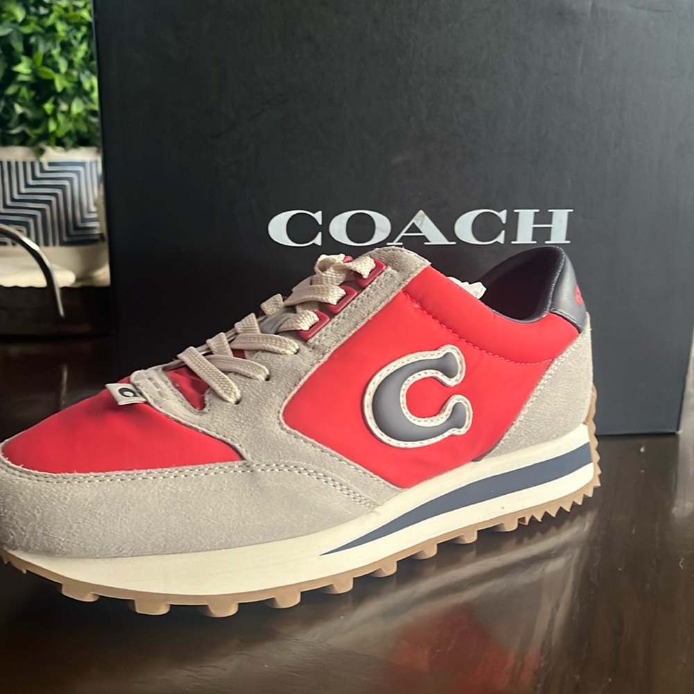 Sport Red/dove Grey coach sneakers